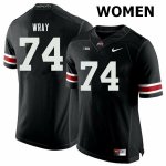 Women's Ohio State Buckeyes #74 Max Wray Black Nike NCAA College Football Jersey Cheap ONW8744XJ